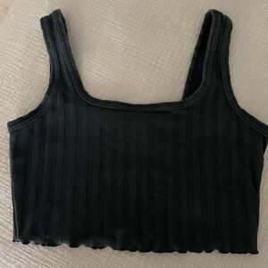 Aerie Black (off black) Ribbed Women's crop Top